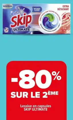 Carrefour Skip ultimate lessive en capsules offre
