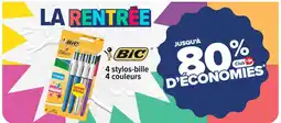 Carrefour Bic 4 stylos-bille 4 couleurs offre