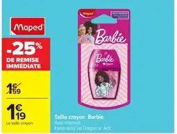 Carrefour Maped Taille crayon Barbie offre