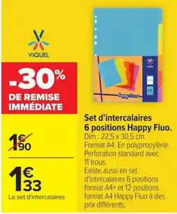 Carrefour VIQUEL Set d'intercalaires offre