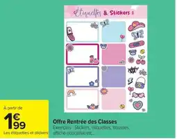 Carrefour Étiquettes & Stickers offre