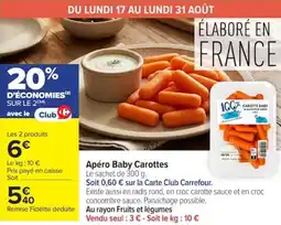 Carrefour Apéro Baby Carottes offre
