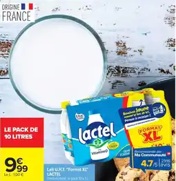 Carrefour Lactel Lait U.H.T. "Format XL" offre