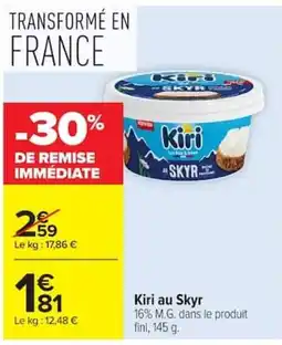 Carrefour Kiri au Skyr offre