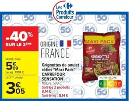 Carrefour Carrefour Sensation Grignottes de poulet rôties offre