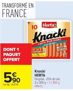Carrefour Herta Knacki offre