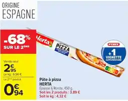 Carrefour HERTA Pâte à pizza offre