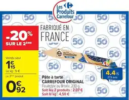 Carrefour CARREFOUR Pâte à tarte offre
