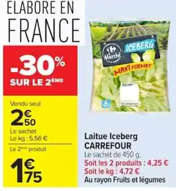 Carrefour Carrefour Laitue Iceberg offre