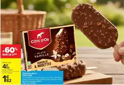 Carrefour CÔTE D'OR Bâtonnets glacés offre