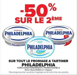 Carrefour Philadelphia fromage à tartiner offre