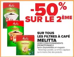 Carrefour Melitta Filtres à café offre