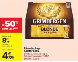 Carrefour GRIMBERGEN Bière d'Abbaye offre
