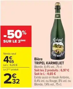 Carrefour Tripel Karmeliet offre