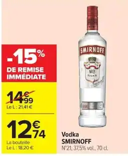 Carrefour SMIRNOFF Vodka offre