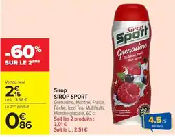 Carrefour Sirop Sport offre