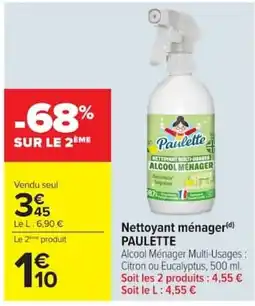 Carrefour PAULETTE Nettoyant ménager offre