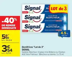 Carrefour Signal Dentifrices offre
