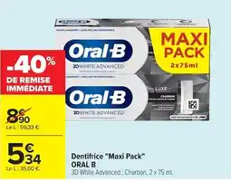 Carrefour ORAL B Dentifrice offre