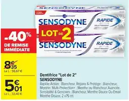 Carrefour SENSODYNE Dentifrice offre