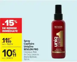 Carrefour REVLON Spray Capillaire UniqOne offre