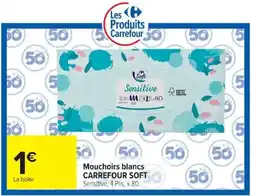 Carrefour CARREFOUR SOFT Mouchois blancs offre