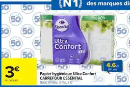 Carrefour Essential Papier hygiénique Ultra Confort offre