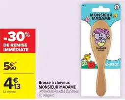 Carrefour MONSIEUR MADAME Brosse à cheveux offre