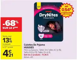 Carrefour HUGGIES DryNites Pyjama Pants offre