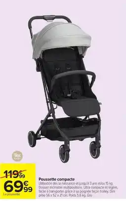 Carrefour Tex Baby Poussette compacte offre