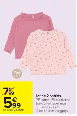 Carrefour Tex Baby t-shirts offre