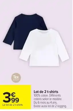Carrefour Tex Baby t-shirts offre