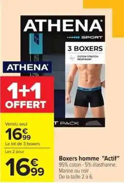 Carrefour ATHENA Boxers homme offre