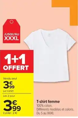 Carrefour T-shirt femme offre