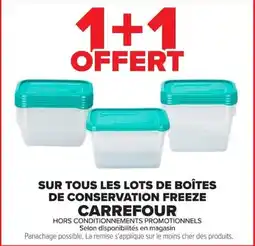 Carrefour CARREFOUR Boîtes de conservation freeze offre