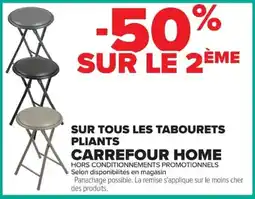 Carrefour Carrefour home sur tous les tabourets pliants offre