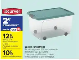 Carrefour curver Bac de rangement offre