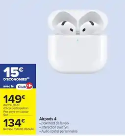 Carrefour Airpods 4 offre