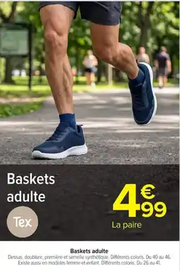 Carrefour Tex Baskets adulte offre