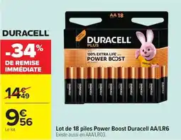 Carrefour Duracell piles Power Boost AA/LR6 offre