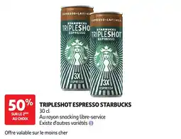 Auchan Starbucks tripleshot espresso offre