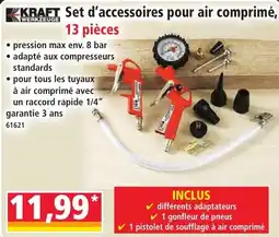 Norma KRAFT Set d'accessoires pour air comprimé offre