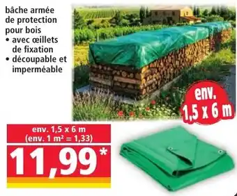 Bâche armée de protection pour bois