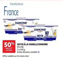 Auchan Danone skyr à la vanille offre