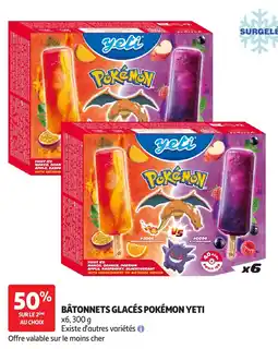 Auchan YETI BÂTONNETS GLACÉS POKÉMON offre