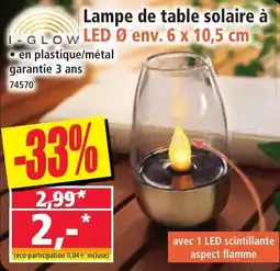 Norma I-GLOW Lampe de table solaire offre