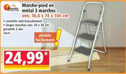 Norma Frandsis Marche-pied en métal 3 marches offre