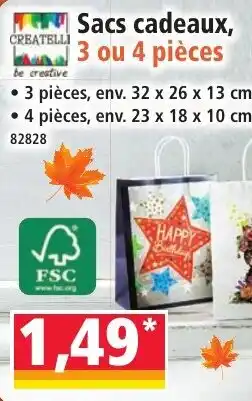 Norma CREATELLI Sacs cadeaux offre
