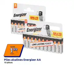 Action Energizer Piles alcalines AA offre