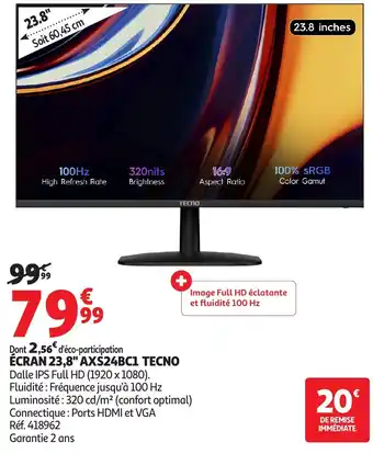 TECNO ÉCRAN 23,8" AXS24BC1
